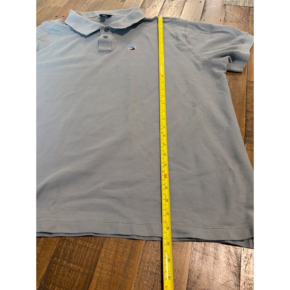 Patagonia Mens 3XL Organic Cotton Short Sleeve Polo Shirt Grey Fitz Roy Logo - Picture 6 of 10